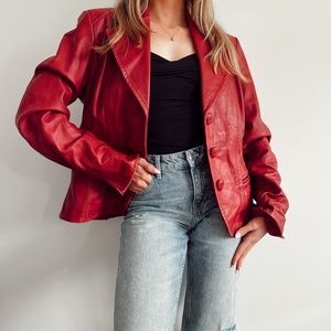 Vintage Danier Red Learher Jacket